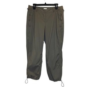 J JILL Olive Green Nylon Stretch Hiking Pants Size 10